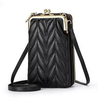 Madingi maži „crossbody“ krepšiai moterims Mini matiniai odiniai pečių krepšys „Clutch“ telefono krepšys „Moteriška rankinė“ piniginė „Bolsas“ 10.5x4x18.2cm juoda