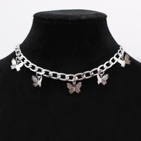 Goth Butterfly Neck Pendants Women 'S Choker Gold Color Necklace On The Neck Chain Chocker Punk Jewelry Kpop Collar For Girl