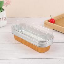 10 vnt aliuminio folijos kepimo pyragų dėžutė Cupcake keptuvės pudingo dėžutė su dangteliu auksas