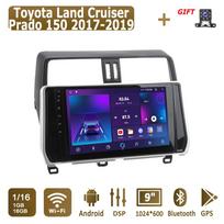 Android Carplay automobilinis radijas, skirtas Toyota Land Cruiser Prado 150 2017-2019 Multimedijos grotuvo galvos blokas Stereo GPS navigacija BT WIFI 4+64GB 1+16GB white
