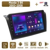 Android Carplay Automobilinis Radijas Mazda 3 BK 2003-2008 Multimedijos Grotuvas Pagrindinis Įrenginys Stereo GPS Navigacija BT WIFI 4+64GB 1+16GB brown