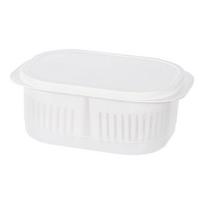 Refrigerator Storage Box with Detachable Drain Basket Dustproof Lid Clear Visible Double Layers Large Capacity Vegetables Fruits Fridge Organizer balta