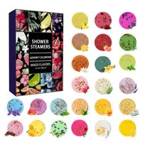 Christmas 2024 Christmas Holiday Advent Calendar Advent Calendar Shower Steamers Set Shower Steamers Aromatherapy SPA Kit black
