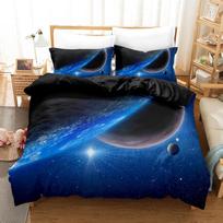3D Universe Planet Bedding Set Space Theme Down Duvet Cover Pillowcase 2/3pc Boys and Men Luxury Home Textile Duvet Cover Set Baby 100x135cm