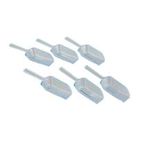 Practical Pack of 6 Plastic Ice Scoopers for Various Serving Needs Small+clear white