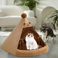 Cat Bed House Calming,Pet Supplies,Kennel Sleeping Soft Washable Pet Enclosed Nest for M