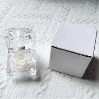 Išsaugota gėlių rožė Niekada nenuvytusios rožės dovana Valentino dienos gimtadienio ir jubiliejaus proga su stalčių dovanų dėžute One Size balta