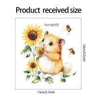 Animacinis voveraitė saulėgrąža miegamasis prieangis jungiklio lipdukas namų puošyba sienos lipdukas 13*14CM/fun-kg102 beige