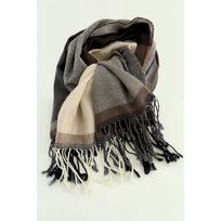 Herringbone pure wool men's scarf, warm autumn and winter long fringed scarf 200 pilka