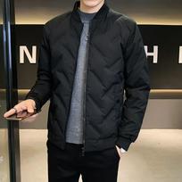 Winter Short Light Stand-up Collar Loose White Duck Down Warm Trendy Coat Men M juoda