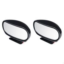 Aklosios zonos automobilio veidrodėlis 360° besisukantis universalus auto priedai atbuline eiga plataus kampo pagalbinis 2pcs black