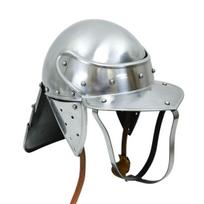 Lobster Open Face Helmet - 18 Gauge Steel Gift for Coseplay & Halloween gray