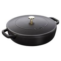 Sauteuse - Chistera - 24 cm - Noir - Fonte - Système d'auto arrosage continu juoda
