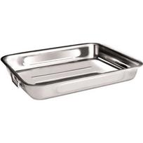 Ibili 651440 Plat à rôtir en Inox avec anses pliantes métalliques 40x28x7 cm Clásica