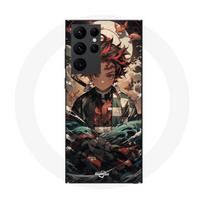 Maniacase dėklas Samsung Galaxy S22 Ultra demon slayer Tanjiro anime manga