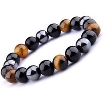 Apyrankė - UEUC - Tigro akis - Hematitas - Juodasis obsidianas - 10 mm black