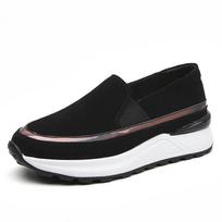 Pavasarinės Platformos Moteriški Batai Plokščiapadžiai Sportbačiai Suede Oda Moteriški Laisvalaikio Batai Įslystami Plokščiapadžiai Kulniukai Creepers Mokasinai 38 gray