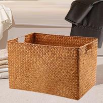 Laikymo krepšys žaislams, pintas organizatorius namams ir miegamajam 44cmx30cmx28cm brown