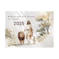2025 Jėzaus Sieninis Kalendorius Religinio Meno Sieninis Kalendorius Biblijos Eilutės Kabinamas Mėnesinis Kalendorius Kristaus Mėgėjams