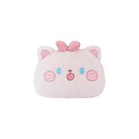 Car Neck Pillow Cute Plush Cartoon Bowknot Bear Travel Rest Cushion Neck Pillow Headrest Kawaii Car Interior Accessories white