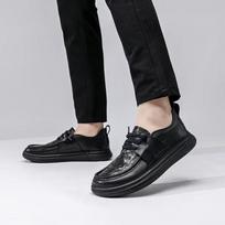 Madingi Retro Karvės Odos Mokasinai Vyrams Madingi Minkšto Padu Pavasariniai Rudeniniai Laisvalaikio Vyriški Prabangūs Batai Dizainerio Lengvi Plokščiapadžiai Batai Vyriški 38 black