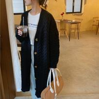Autumn Mid Length V Neck Knitted Sweater Jacket for Women Winter Loose Outerwear Sweaters Cardigans Women Vintage Long Sleeve Knitwear Cardigan 25326 One Size juoda