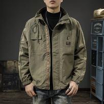 Tide Brand American Jacket Tooling Jacket Men'S Loose Large Size Outdoor Mountaineering Function Sports Windproof Outside M chaki