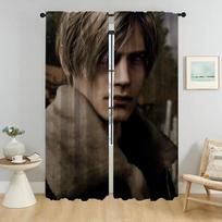 Partition Leon-Kennedy Blackout Curtains for Living Room Curtain Halloween Decoration Tulle for Bedroom Shades Curtains 2 Pieces W50xH70cmx2pcs