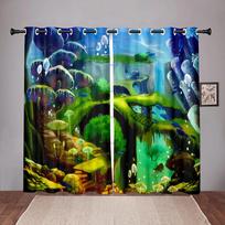 Nature Forest Tree Leaf Blackout Window Curtains for Bedroom Living Room Bathroom Kicthen DoorHall High Shading Various Pattern W55 X H120cm X 2&HOOK