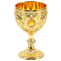 European High end 30ml White Cup Vintage Glass (Gold) Household Tea Aluminum Alloy Compact Drinkware Barware auksinė