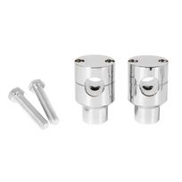 Adjustable Motorcycle Handlebar Risers Clamp 22mm/25mm Aluminum Adapter Handlebars Mounts Accessories For Dirt Pit Bike 22 sidabras