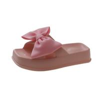 Fashion Women Slippers Comfortable Platform Sole Anti-Slip Ladies Shoes New Trendy Bowknot Anti-Slip Sandals Outdoor Summer Dress 41 žalia
