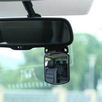 Besukiojantis kūdikio automobilio galinio vaizdo veidrodėlis, automobilio saugos vaizdas, galinės sėdynės veidrodėlis, automatinis stebėjimo galinės sėdynės pagalbinis veidrodėlis, kūdikio monitorius, automobilio interjeras juoda