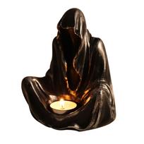 Grim Reapers Statues Decor Holiday Gothic Themed Decorative Tea Holder Festival Seasonal Decoration juoda
