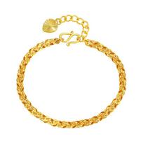 24K Gold Phoenix Tail Jewelry Ladies Retro Niche Design Hollow Personality Bracelet beige