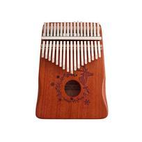 17 Keys Thumb Piano Deer Pattern Portable Musical Instrument Peach Blossom Wood Thumb Piano Music ruda