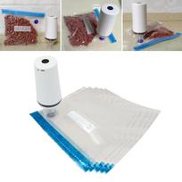 Multi-functional Portable Vacuum Sealer Machine with Food Reusable Vacuum Bags Preservation gray