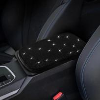 Blizgantis automobilio porankio užvalkalas Automobilio centrinės konsolės apsauginis užvalkalas Krištoliniai kalnų krištolai Porankio pagalvėlė Automobilio aksesuarai moterims juoda