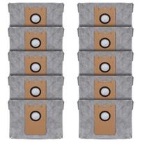 10 Pcs Dust Bags for Eufy RoboVac L35 Hybrid LR30 Hybrid LR20 Auto-Empty Station, with Activated Carbon Fabric CHINA