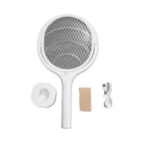 Rotating Head Electric Fly Swatter Bug Zapper Racket Rechargeable Mosquito Killer with Telescopic Rod for Mosquito Fly Gnat Wasp
