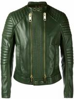 Men's Genuine Lambskin Leather Biker Festive Motorcycle Green Stylish Jacket Handmade XS žalia