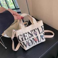 Naujos Didelės Talpos Pečių Krepšiai Madingi Drobės Crossbody Krepšiai su Raidžių Dažymu Tote Krepšiai Gimtadienio Dovanos