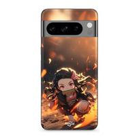 Case for Google Pixel 8 Pro Demon Slayer Nezuko 3D art anime Manga copy juoda