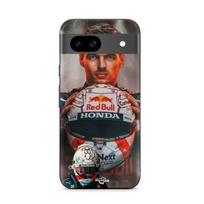 Case for Google Pixel 8a verstappen lightning Formula 1 F1 Helmet juoda