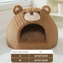HOOPET Cats House Dogs Bed Indoor Sleeping Bed Soft Cat Cave Winter Warm Kitten Nest Puppy Kennel Pet Products S 36x36x31cm