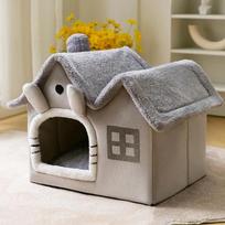 Foldable Cat House Winter Warm Chihuahua Cave Bed Cat Basket for Small Dogs Warm Soft Cat Bed Kennel Puppy House Deep Sleep Mat S