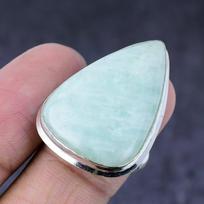 „Amazonite“ brangakmenis rankų darbo 925 sidabro spalvos dovanų papuošalas, 8 dydžio S8p57
