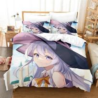Wandering Witch Journey Of Elaina Bedding Sets exquisite bed supplies set duvet cover bed comforter set luxury birthday gift 135x200cm 2pcs