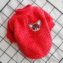 Warm Outfit Fleece Pet Clothes Sweater Cute Chihuahua Print Coat Small Medium Dog Clothes Hoodie Jacket Teddy Bulldog Chihuahua S