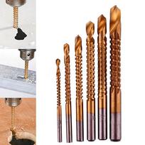 Coated High Speed New 6x Set Drill Saw Hss Steel 6pcs Diy Kit Titanium 3-8mm
